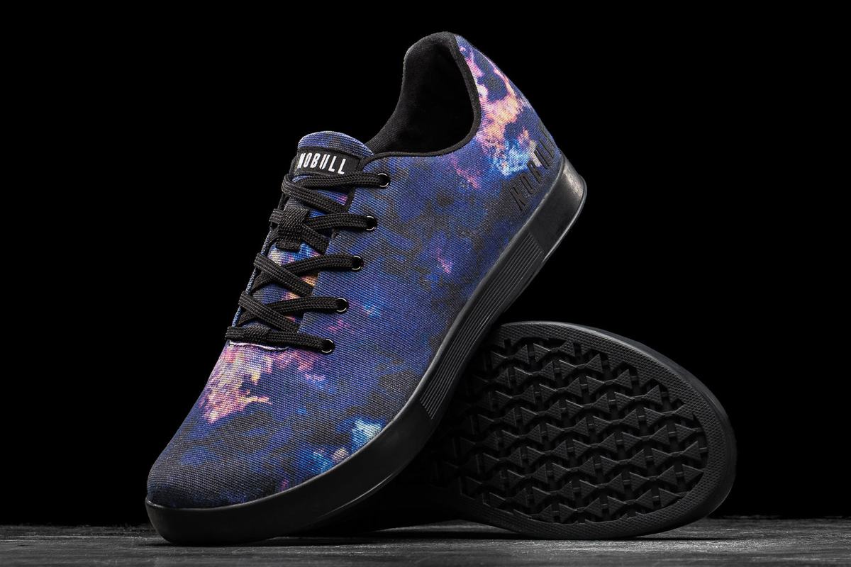 Nobull Tie-Dye Canvas Men's Trainers Purple Black | Australia (AG5019)